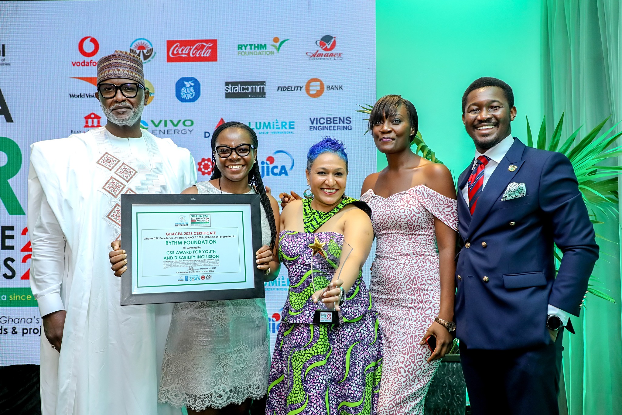 Read more about the article RYTHM Foundation wins CSR award for Youth and Disability Inclusion in Ghana